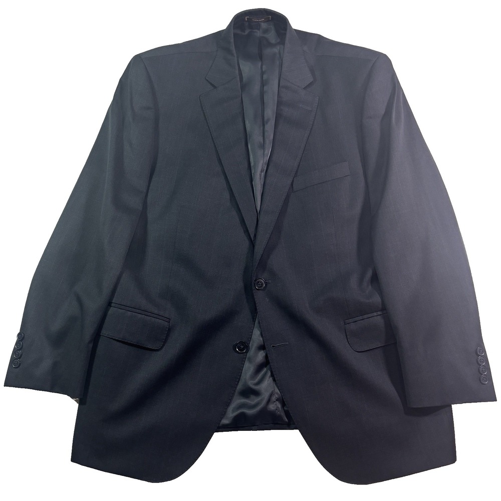Charcoal Plaid Peter Millar Blazer Jacket Sport Suit Coat All Season Wool 44r